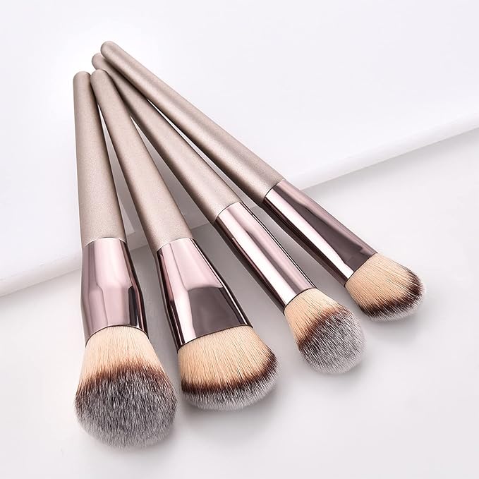 4pcs Professional Makeup Brush Set, Premium Synthetic Liquid Foundation Brush Blending Powder Tapered Kabuki Makeup Brushes Cosmetics Applicator-FemmiqueWomen