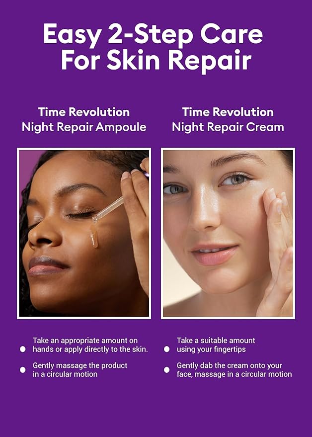 MISSHA Time Revolution Night Repair 5X Gift Set Night Repair Ampoule and Cream 5X, The First Essence 5X for Youthful, Glowing Skin-FemmiqueWomen