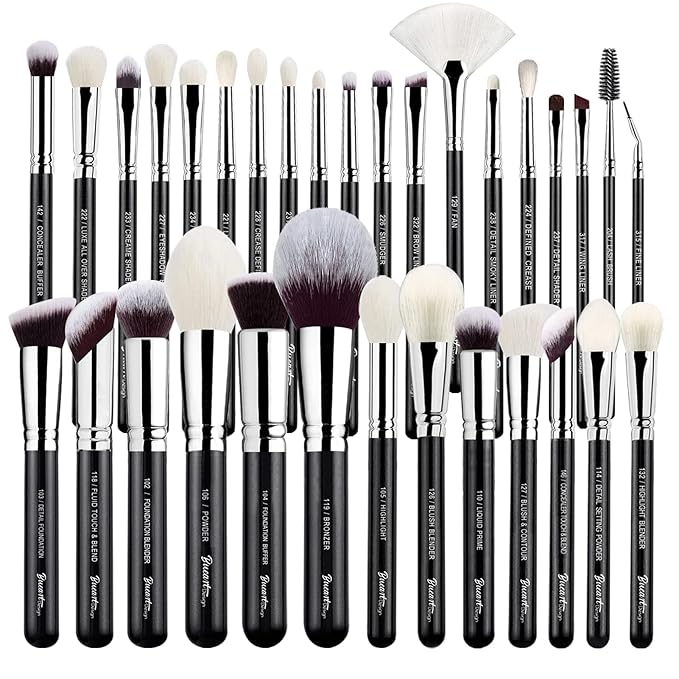 Pro makeup Artist Brushes Set 32Pcs Luxury Goat Hair Horse hair Makeup Brush Set eye and face brushes for every possibility By Bueart Design-FemmiqueWomen