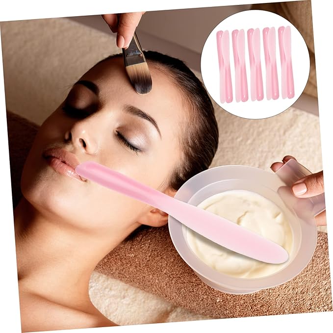 10pcs Tool Stick Makeup Spatula Cosmetic Plate Mixer Cosmetic Mixer Silicone Stirring Tools Beauty Spatula Makeup Plate Spatula Makeup Mixing Tool Makeup Mixer Tool-FemmiqueWomen