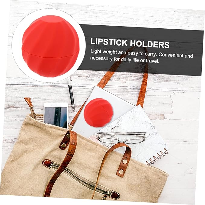 10pcs Box Spherical Lipstick Case Bulk Lip Balm Lipgloss Lip Gloss Round Ball Containers Lip Balm Containers Lip Balm Sphere Container Empty Lip Balm Sphere Lip Balm Bottles Red-FemmiqueWomen