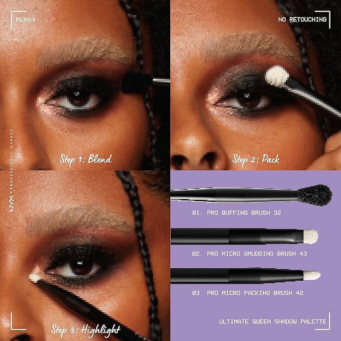 NYX PROFESSIONAL MAKEUP Ultimate Shadow Palette, Eyeshadow Palette - Ultimate Queen-FemmiqueWomen