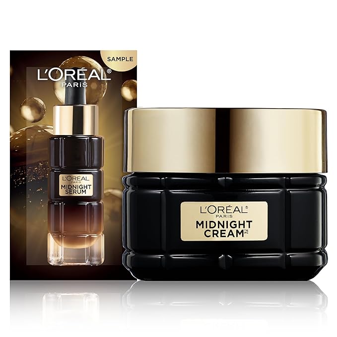 L'Oreal Paris Age Perfect Anti-Aging Midnight Cream, Face Moisturizer to Reduce Wrinkles and Firm Skin, 1.7oz + Serum Sample-FemmiqueWomen