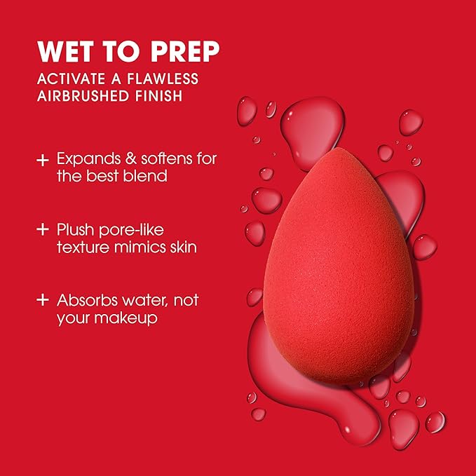 Beautyblender® | Ruby Beauty Blender Makeup Sponge, Super-Soft Foam Easily Blends Foundations, Powders & Creams, Made in USA, Reusable, Washable, Streak Free Application, Vegan, Cruelty Free-FemmiqueWomen