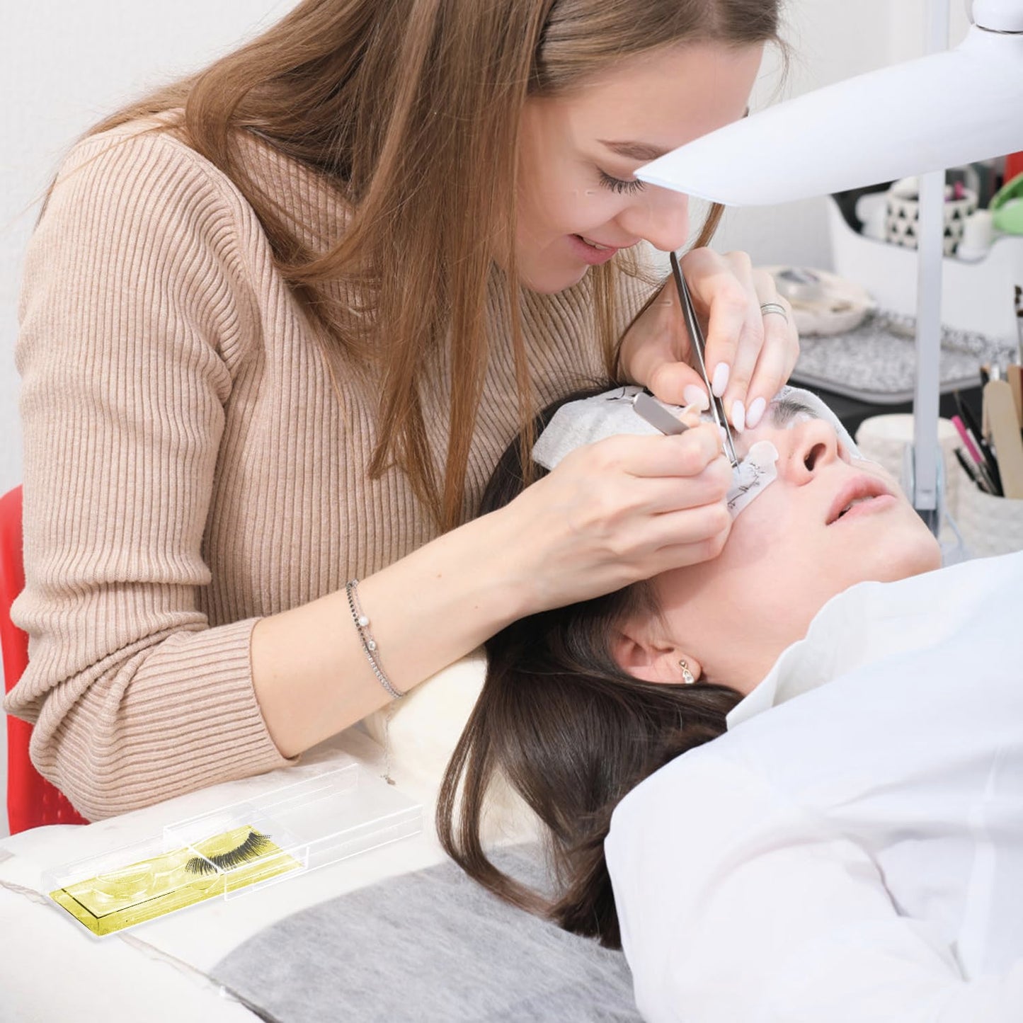 Rocutus Empty Lash Boxes for False Eyelashes - 30 Pack Lash Cases, Customizable Eyelash Packaging, Bulk Lash Storage Containers, Lash Box Packaging, Premium Display & Protection (Yellow)-FemmiqueWomen