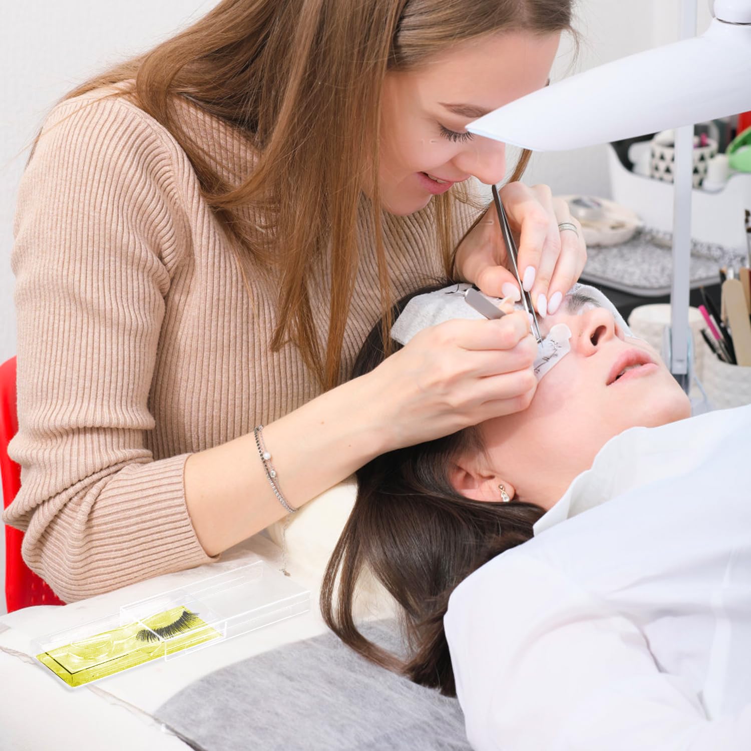 Rocutus Empty Lash Boxes for False Eyelashes - 30 Pack Lash Cases, Customizable Eyelash Packaging, Bulk Lash Storage Containers, Lash Box Packaging, Premium Display & Protection (Yellow)-FemmiqueWomen