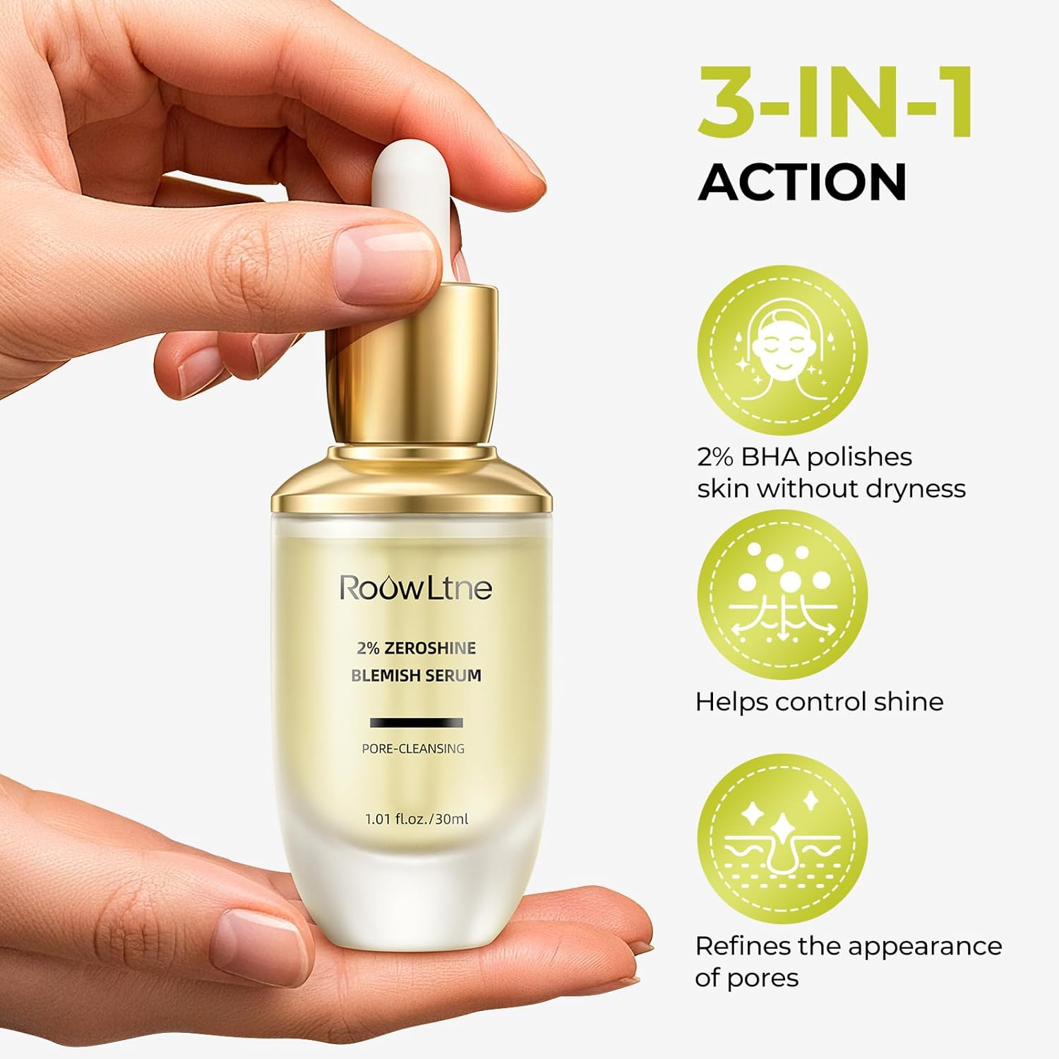 2% Salicylic Acid Face Serum for Oily, Blemish-Prone Skin - Treatment with Witch Hazel to Control Oil, Minimize Pores, Exfoliating & Soothing Skin - For Men & Women, 1.01 Fl Oz.-FemmiqueWomen