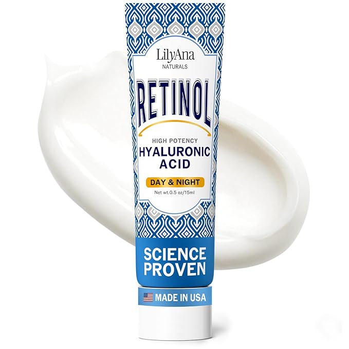 LilyAna Naturals Anti Aging Retinol Face Cream for Women – Wrinkle & Neck Cream for Firming, Retinol Moisturizer for Face with Hyaluronic Acid, Hydrating Night Cream for Fine Lines, Collagen Boost-FemmiqueWomen