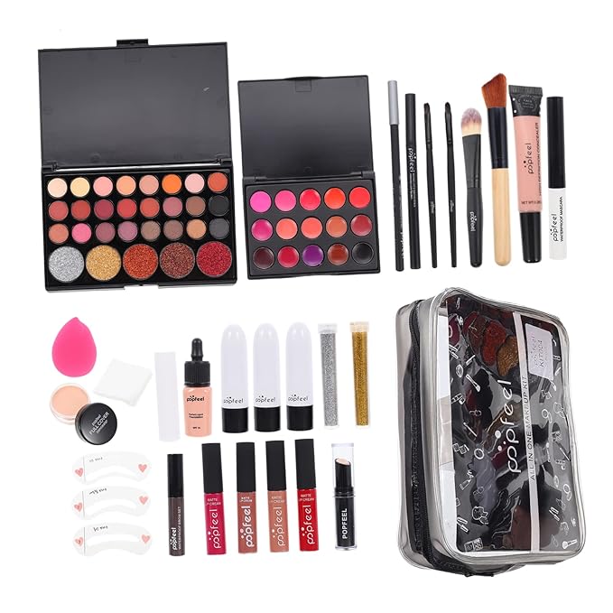 1 Set women's makeup set Eyebrow Pencil All-in-one Makeup Kit Makeup Multi- Makeup Kit Professional Foundation Cosmetics Supplies One-piece student mascara-FemmiqueWomen
