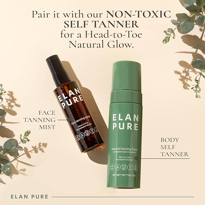 Face Tanning Mist, Organic Ingredients, Sunless Self Tanner, Bronzing, Hydrating, Steak-Free, Long Lasting Glow-FemmiqueWomen