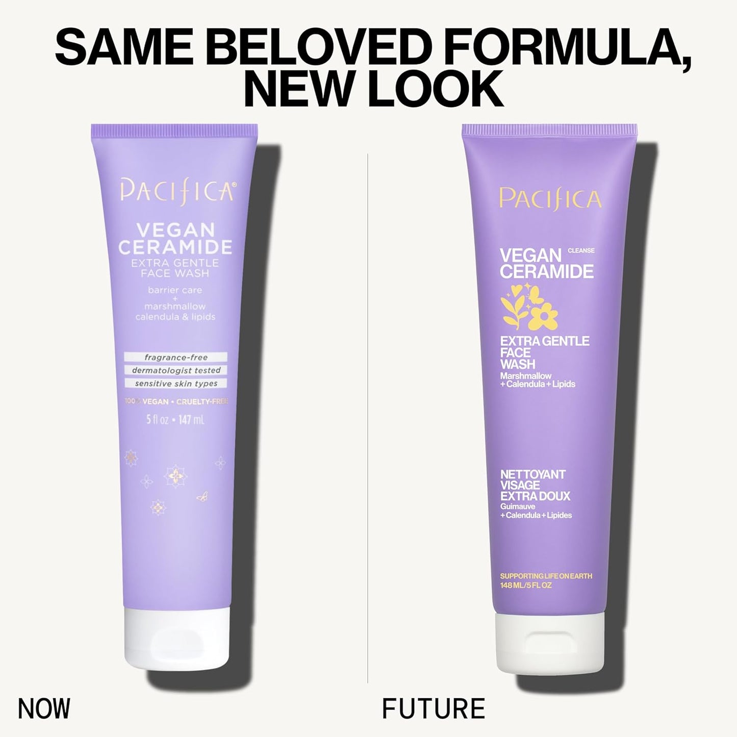 Pacifica Face Wash for Sensitive Skin Facial Cleanser Vegan Ceramide Barrier Repair Extra Gentle for Daily Fragrance Free for Sensitive Skin, Clean Beauty, Vegan & Cruelty-Free Dermatologist Tested-FemmiqueWomen