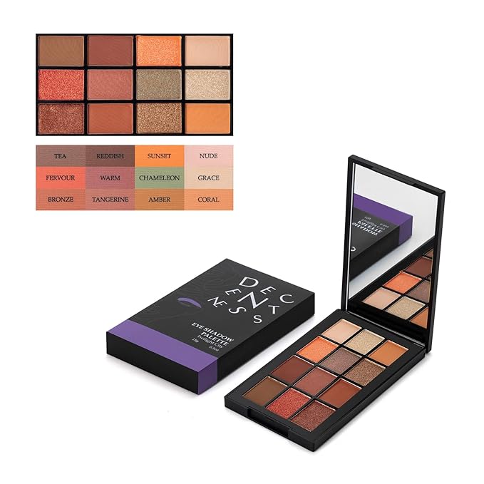 12 Colors Eyeshadow Palette Makeup Shades Nude Matte Shimmer Glitter Pigment, Pro Long Lasting&Waterproof Highlighting Makeup Palette,Ideal Gift(Twilight City)-FemmiqueWomen