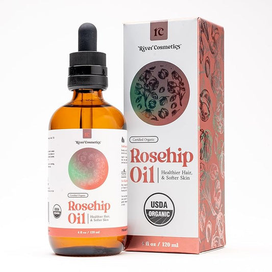 Organic Rosehip Oil, Cold Pressed Rosehip Oil for Face, Skin Care, Gua Sha, and Hair Care, USDA Certified Organic 100% Pure, Hexane Free, 4 Fl Oz.-FemmiqueWomen