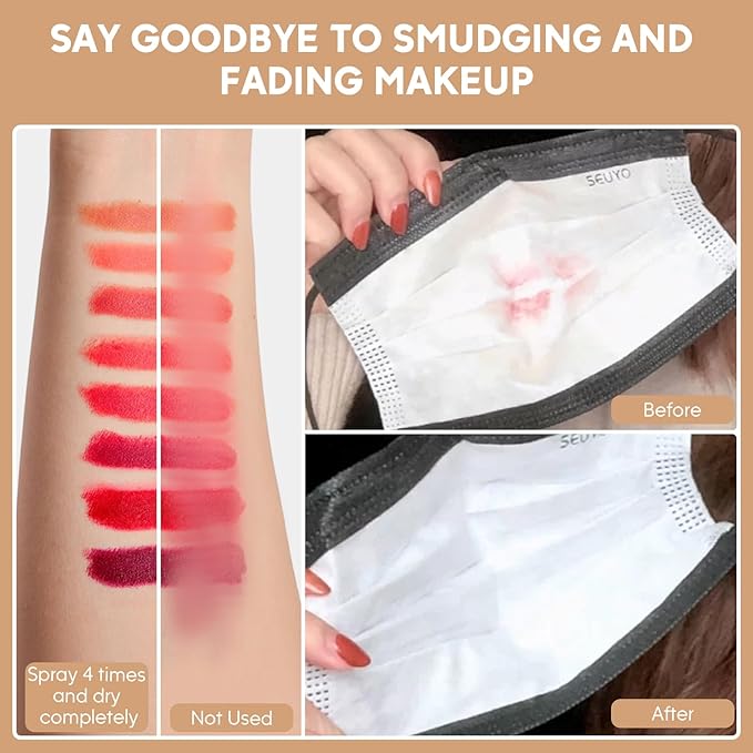 Makeup Setting Spray, 8.12 Fl Oz Matte Finishing Spray, Ultra Fine Setting Mist, Long Lasting Fixing Spray, Lightweight Oil Control Hydrating Refreshing Fast Drying, Vegan & Cruelty-Free-FemmiqueWomen