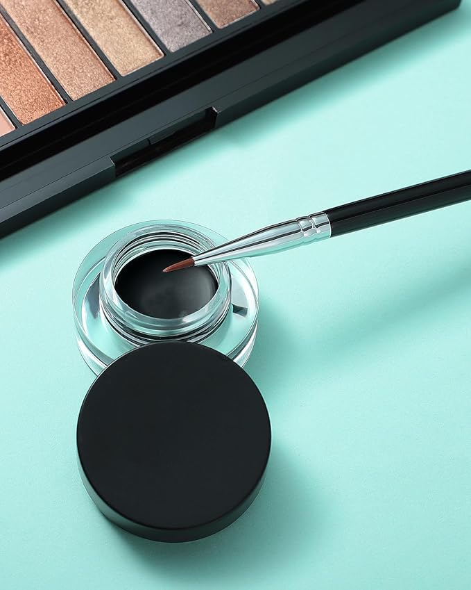 Eyeliner Brush Ultra Fine Point Premium Gel Eyeliner Brush Nylon Bristles Professional Makeup Tools for Lquid Powder And Paste Black (E819)-FemmiqueWomen