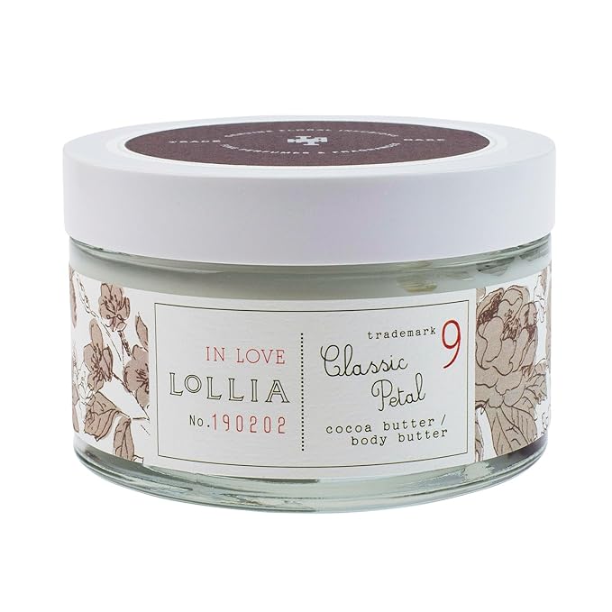 LOLLIA In Love Body Butter, 5.5 oz. - Classic Petal Fragrance - Shea Butter & Cocoa Butter, Body Lotion for Women, Hydrating & Smooth Body Moisturizer-FemmiqueWomen