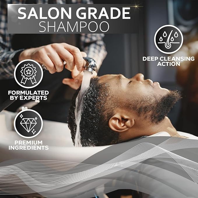 Shampoo for Men - Tea Tree Oil and Peppermint - Sulfate Free, Paraben Free - Clarifying, Refreshing, Volumizing & Moisturizing Hair Thickening Formula - Ideal for Oily Hair, Dry Scalps and Build Up-FemmiqueWomen