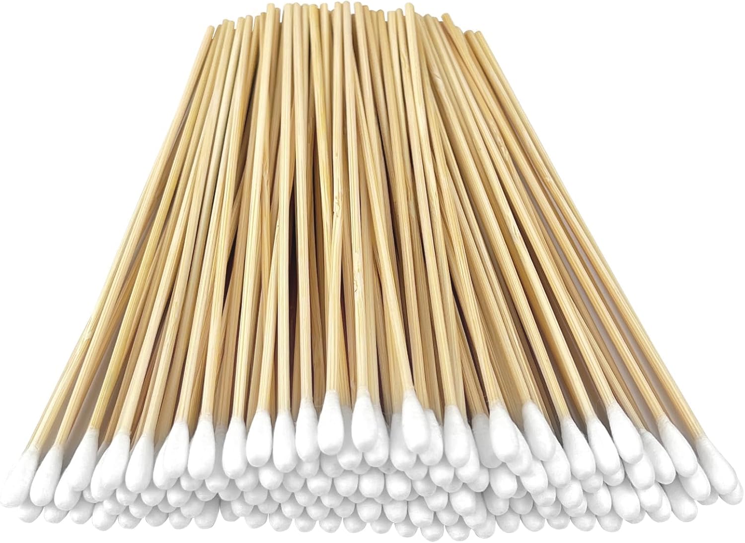 200 PCS Long Wooden Cotton Swabs, Cleaning Cotton Sticks with Wood Handle for Oil Makeup Gun Applicators, Eye Ears Eyeshadow Brush and Remover Tool, Cutips Buds for Baby and Home Accessories-FemmiqueWomen