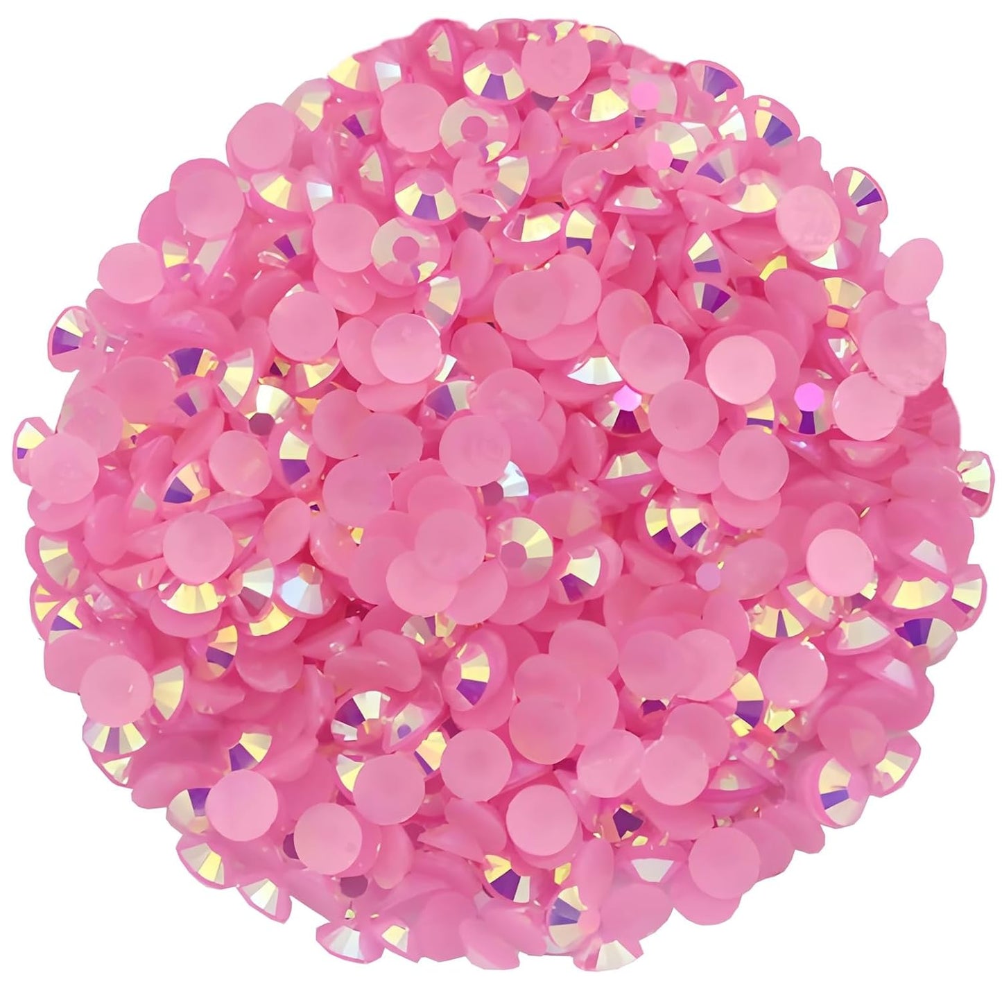 2250 Pcs SS16 4mm AB Flatback Rhinestones for Nails Art Crafts Glitter Round Shine Gems Crystals DIY Clothes Shoes （Dark Pink AB）-FemmiqueWomen