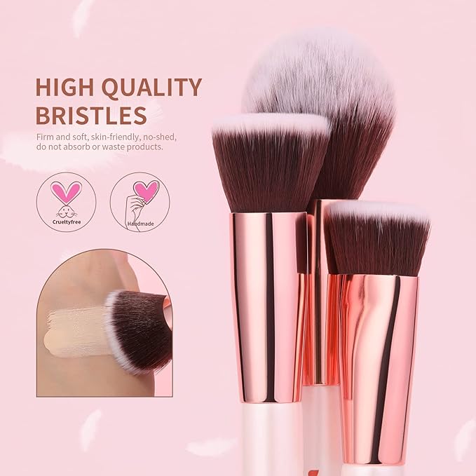 DUcare Makeup Brushes Set Professional 27Pcs Makeup Brushes Premium Synthetic Kabuki Foundation Blending Face Powder Blush Concealers Eye Shadows Make Up Brushes Kit White-FemmiqueWomen