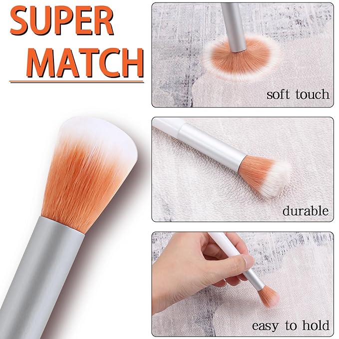 3 Colors Blush Palette，Blush Powder for Cheeks Makeup，Glitter Blusher with Brush，Long Wear，Highly Pigmented-FemmiqueWomen