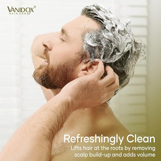 Tea Tree Oil Shampoo with Castor Oil, DHT Blockers, Itchy Scalp Relief, Supports Fuller Hair, Cleanses Dandruff & Buildup, For Men & Women, Made in USA, 16 fl oz-FemmiqueWomen