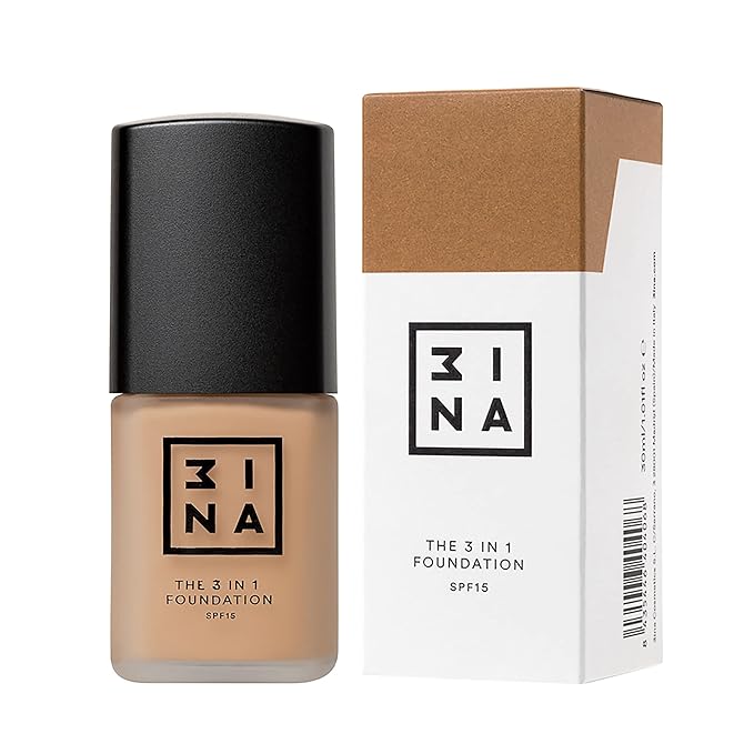 3INA The 3-In-1 Foundation 214 - Vegan Formula - Combination Of Primer, Concealer And Foundation - Medium Coverage - Natural Finish - Perfect For Covering Lines And Blemishes - Long Lasting - 1.01 Oz-FemmiqueWomen