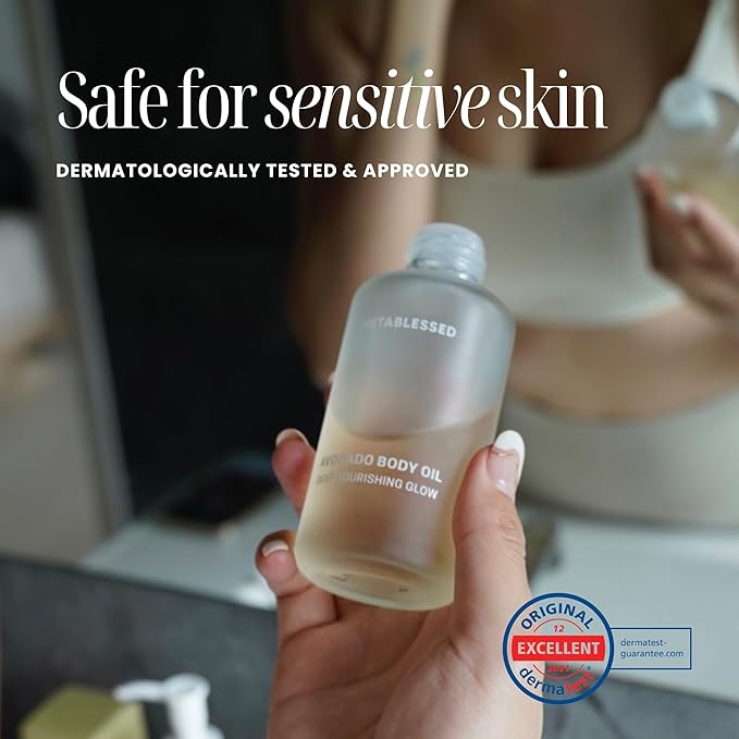 Avocado Dry Body Oil - Deep Nourishing Glow, Fast Absorbing & Non-Greasy Body Moisturizer. Luxurious Soothing Aromatherapy. Sensitive Skin Safe, Clean Beauty 3.38 fl. oz-FemmiqueWomen