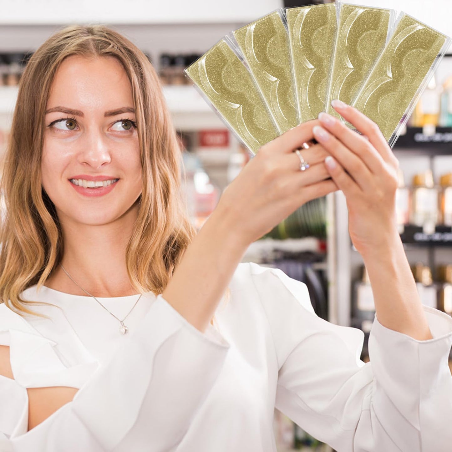 Empty Lash Boxes, 30 Pack Customizable False Eyelash Packaging Cases Bulk Storage Containers, Premium Display and Protection (Yellow)-FemmiqueWomen