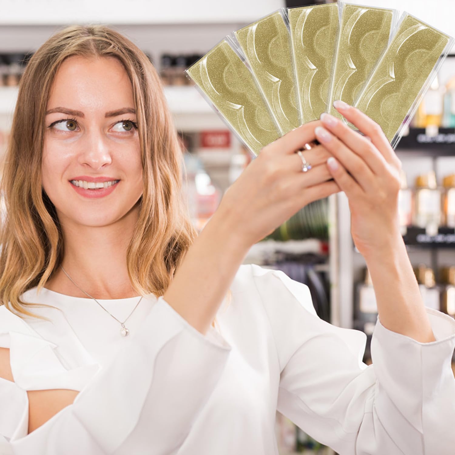 Empty Lash Boxes, 30 Pack Customizable False Eyelash Packaging Cases Bulk Storage Containers, Premium Display and Protection (Yellow)-FemmiqueWomen