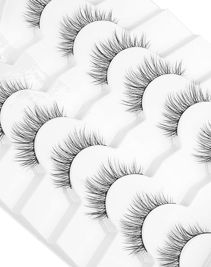 Natural Lashes Natural Eyelashes Short Eyelashes Natural Look False Eyelashes Wispy Eye Lashes Small Lashes Fake Lashes K28-FemmiqueWomen