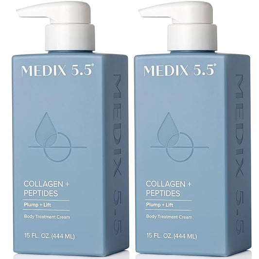 Medix 5.5 Collagen Cream Body Lotion & Face Lotion For Dry Skin & Wrinkles | Collagen Peptides Tightening Cream Body Moisturizers Helps Lift, Tighten, & Firm Skin | Skin Care Products | 2-Pack-FemmiqueWomen