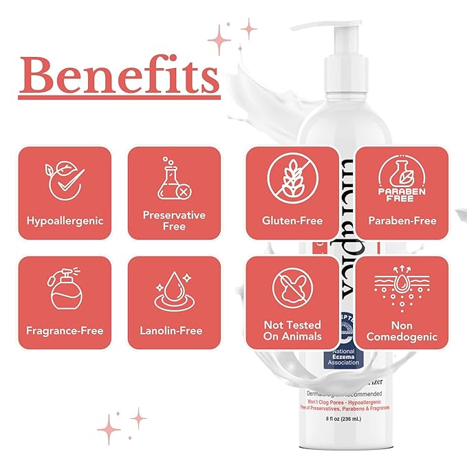 Theraplex Hydro Lotion (8 oz) - No Parabens or Preservatives, Noncomedogenic, and Hypoallergenic, Fragrance-Free, Dermatologist recommended - National Eczema Association Seal of Approval-FemmiqueWomen