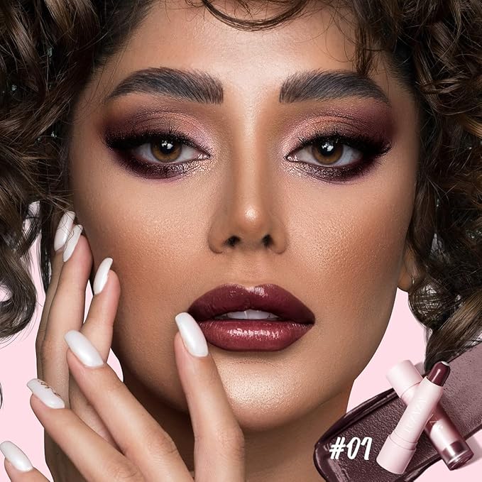 2PCS Tinted Lip Balm, Natural Semi-Gloss Finish, Hydrating Coloring 2 in 1 Lip Stick for Girls & Women 01&03-FemmiqueWomen