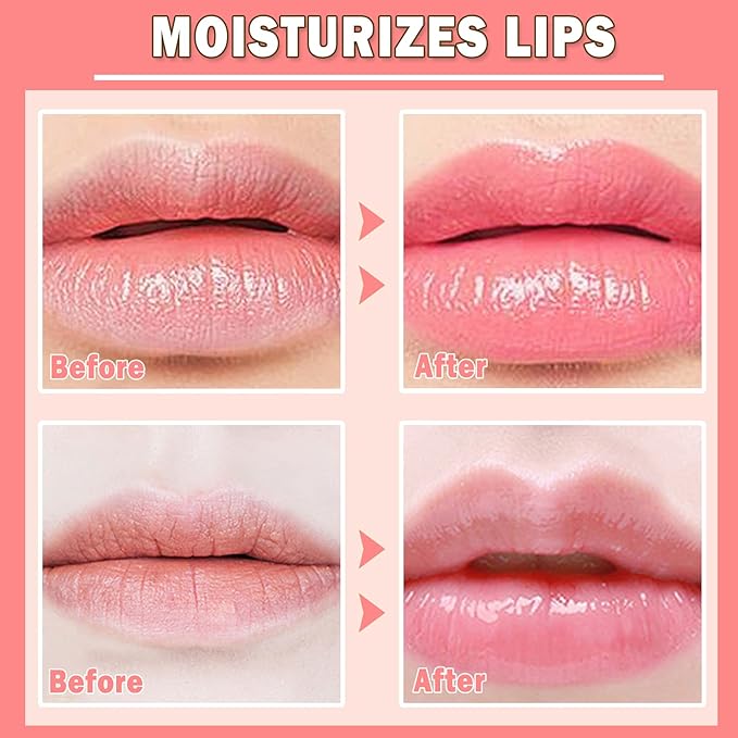 2PCS Bee Lip Balm Honey Pot,Honey Lip Balm With Honey Spoon,Honey Lip Mask Moisturizing Hydrating Prevents Dry and Chapped Lips,Lip Exfoliating Bee Lip Balm（Honey+Strawberry）-FemmiqueWomen