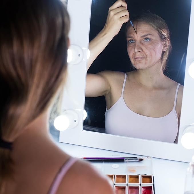 12-Color Flesh Tone Alcohol-Activated Palette, Tattoo Cover, Highly Pigmented Professional SFX Makeup for Film, Theatre, TV-FemmiqueWomen