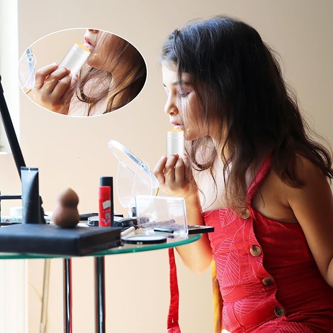 12 Pieces 15g White Plastic Deodorant Containers,Empty 1/2 oz Travel Lip Balm Tubes,Refillable Twist-UP Solid Perfume Tubes,Lipstick Tubes for DIY-FemmiqueWomen