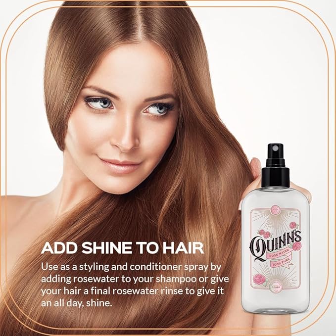 Quinn’s Rose Water - Hydrating Facial Toner Spray, Rosewater for Hair, Skin & Face Mist, 8 Ounce-FemmiqueWomen