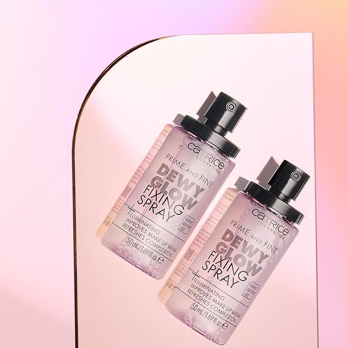 Catrice | Prime & Fine Illuminating Dewy Glow Spray | Transparent and Fast Drying Fixing Spray| Paraben Free & Vegan | Cruelty Free (Pack of 1)-FemmiqueWomen