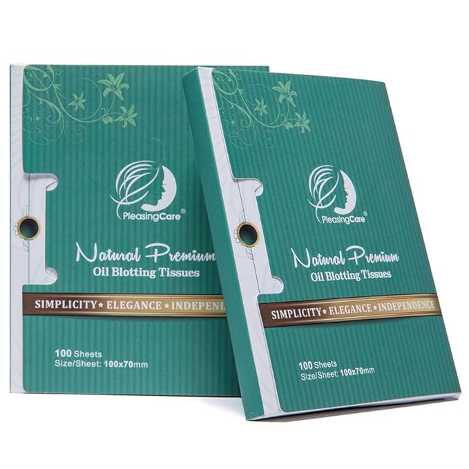 Premium Facial Oil Blotting Paper, 200 Counts - Natural Bamboo Charcoal Face Blotting Sheets, Easy Take Out Design - Top Handy Oil Absorbing Tissues - Oily Skin Care or Make Up Must Have!-FemmiqueWomen