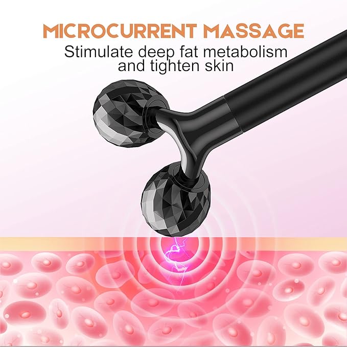 2-IN-1 Beauty Bar Electric Face Massager, 3D Roller and T Shape Arm Eye Nose Head Massager Facial Roller Massager Kit Skin Care Tools-FemmiqueWomen