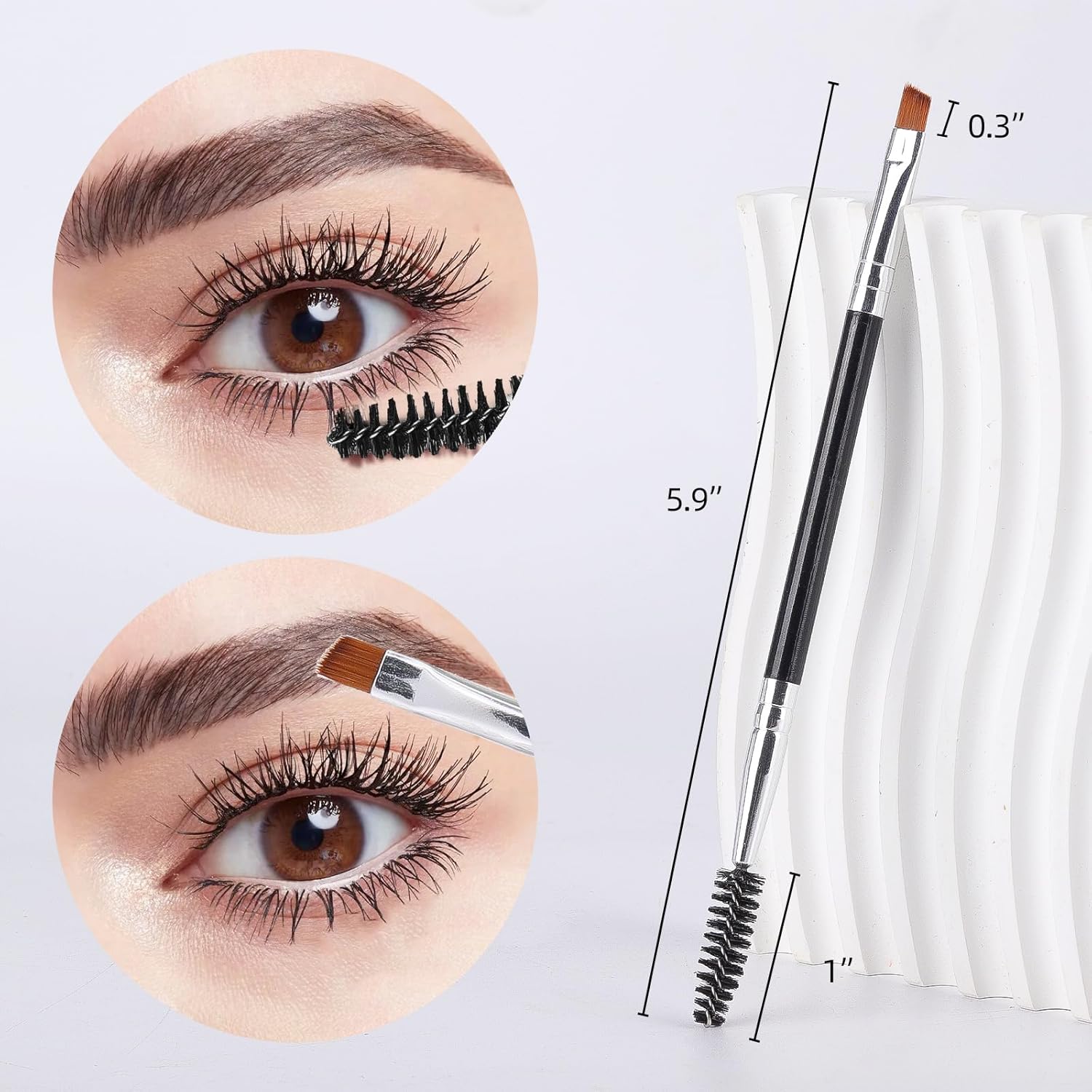 6 Pack Eyelash & Eyebrow Combs, Dual-ended Spoolie Mascara Brush and Lash Separator Tool for Eyelash Extensions-FemmiqueWomen