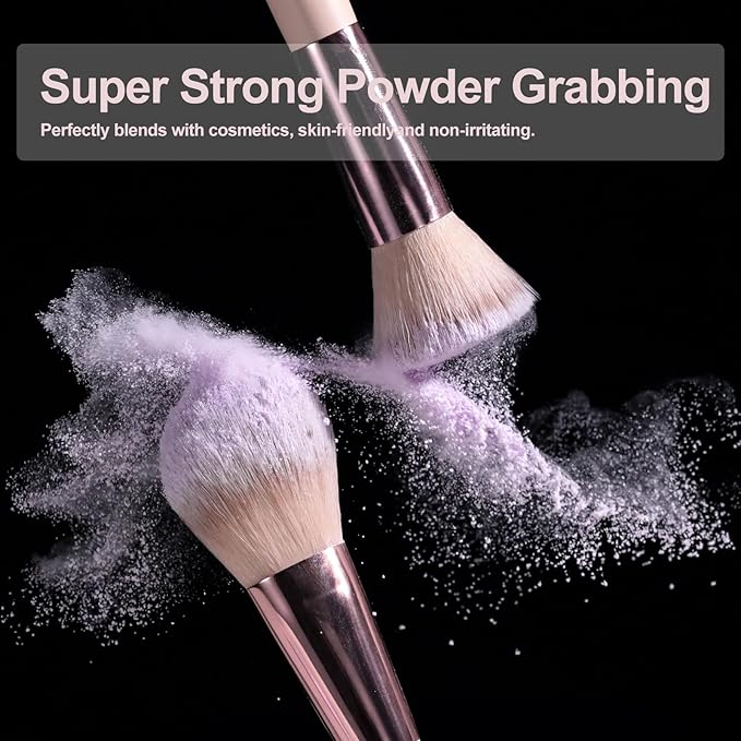 BS-MALL Makeup Brushes Foundation Powder Concealers Eye Shadows Makeup Set with LED light Mirror 14 Pcs Mini Makeup Brushes (APINK)-FemmiqueWomen