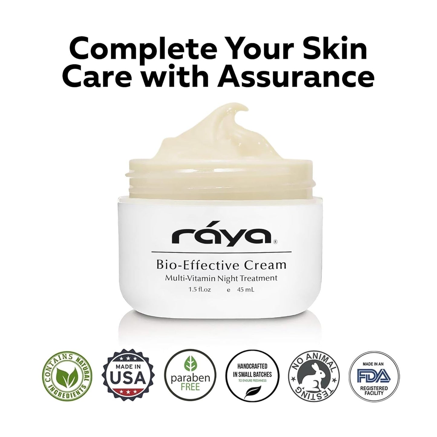 Raya SPA Bio-Effective Night Cream | Deep Recovery Anti-Aging Facial Moisturizer | Firming & Wrinkle Repair | Overnight Face Care for Tone Reviving & Beauty Sleep | Non-Oily Renewing Cream-FemmiqueWomen