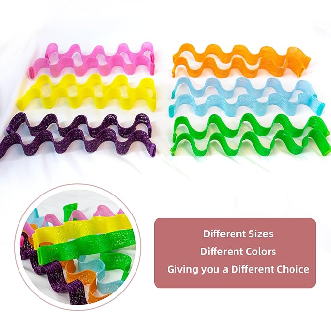 30pcs Heatless Hair Curlers Rollers Wave Curls Styling Kit, No Heat Hair Curlers Spiral Curlers for Short and Medium Hair (9.8Inch/ 25 cm)...-FemmiqueWomen