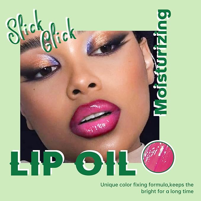 2 in 1 Solid Click Lip Gloss Pen With Brown Lip Liner Set Moisturizing Long Lasting Light Pink High Glossy Jelly Tinted Lip Balm Juicy Buildable Lip Plumper Makeup for Women-FemmiqueWomen