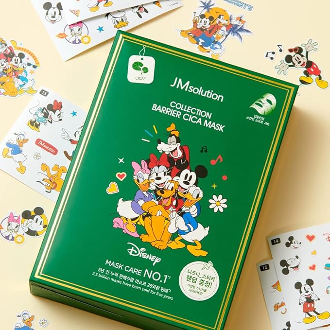 JMsolution Disney Collection Barrier- CICA Calming Mask Sheet-Korean Skin care facial mask -10EA-FemmiqueWomen
