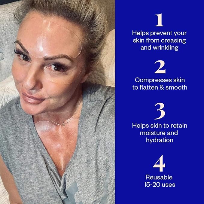 Wrinkles Schminkles Chest, Cleavage & Body Stretch Mark Wrinkle Patches | Reusable Hypoallergenic Pregnancy Safe Silicone Smoothing Pads to Prevent and Reduce Wrinkles & Stretch Marks | 2 Pack-FemmiqueWomen