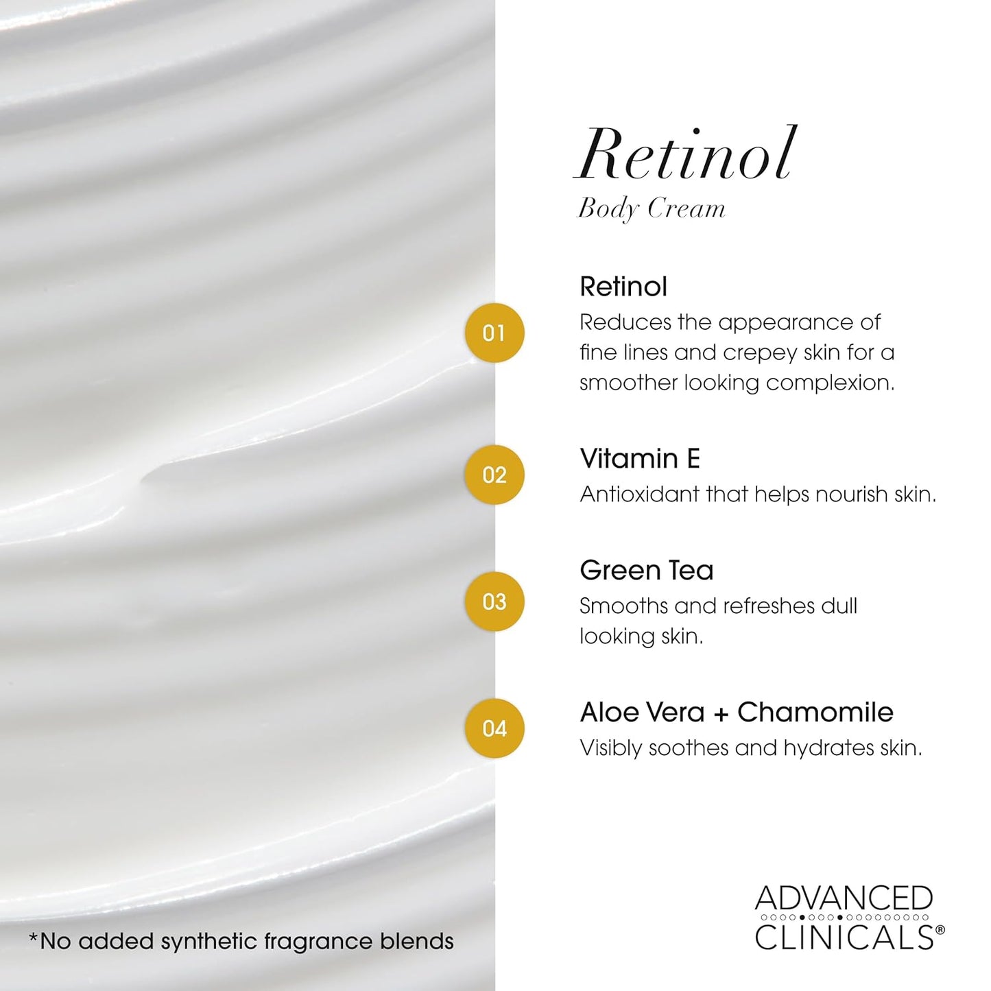 Advanced Clinicals Retinol Body Lotion & Face Moisturizer | Anti Aging Skin Care Retinol Body Cream For Women & Men Improves Appearance Of Fine Lines, Wrinkles, & Look Of Crepey Skin, W/Travel Size-FemmiqueWomen