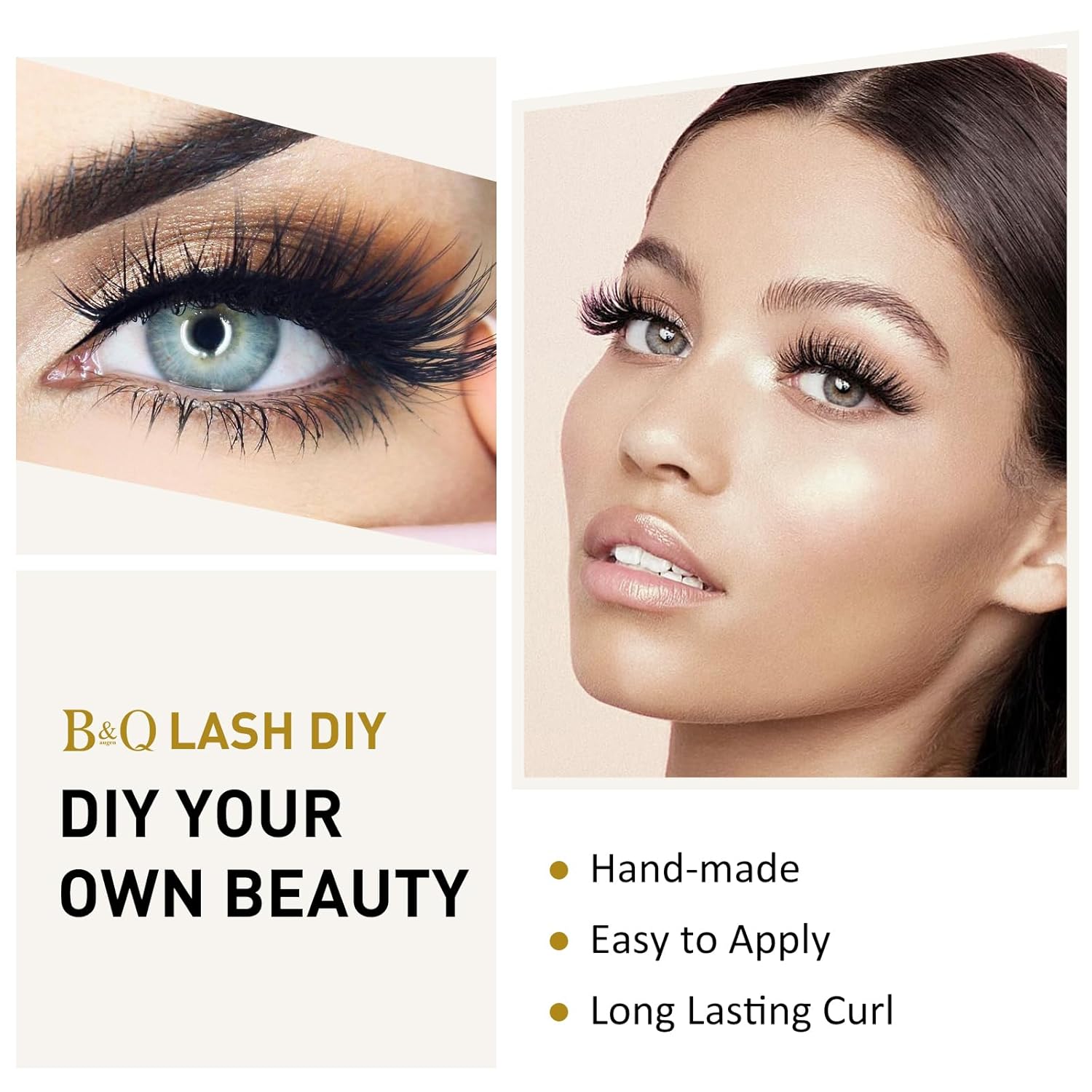 Lash Clusters B20 Mixed Tray Manga Lashes 72 Clusters Lashes B&Qaugen LASH DIY Eyelash Extensions C D Curl Wispy Spiky Eyelash Clusters Extensions Individual Lashes Cluster at Home (B20,D-8-16MIX)-FemmiqueWomen
